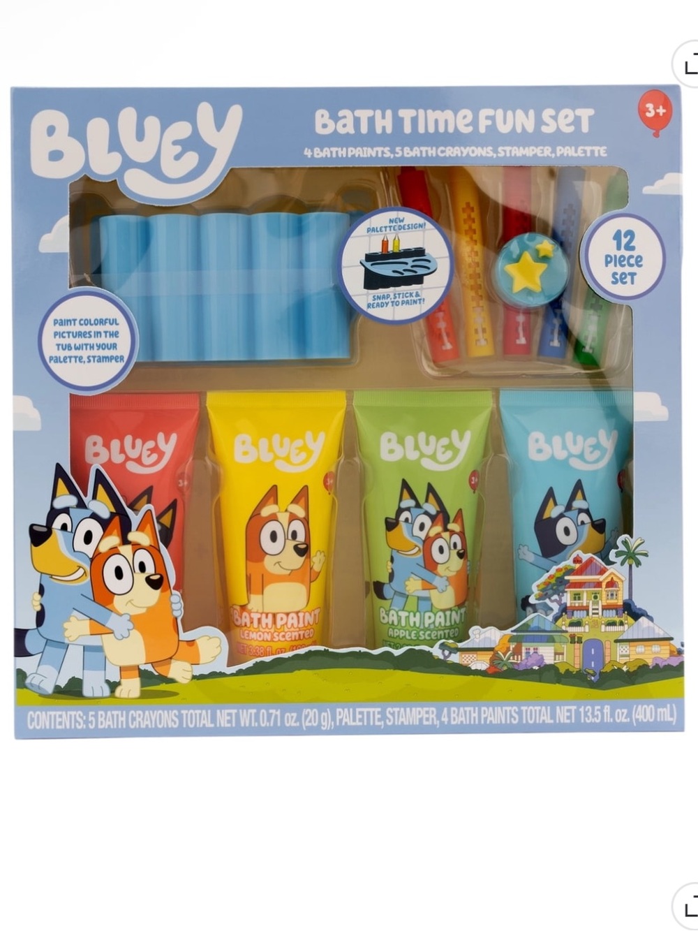 NWT BLUEY Bath Time 12 Pieces Fun Set